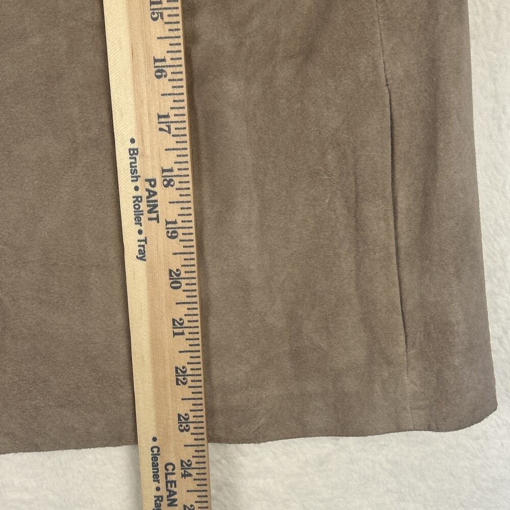 Vintage Orvis Women’s Suede Leather Blazer Size Large Open Front Collarless NWT - Picture 9 of 10